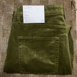 LOFT Curvy Skinny High Waisted Corduroy Pants